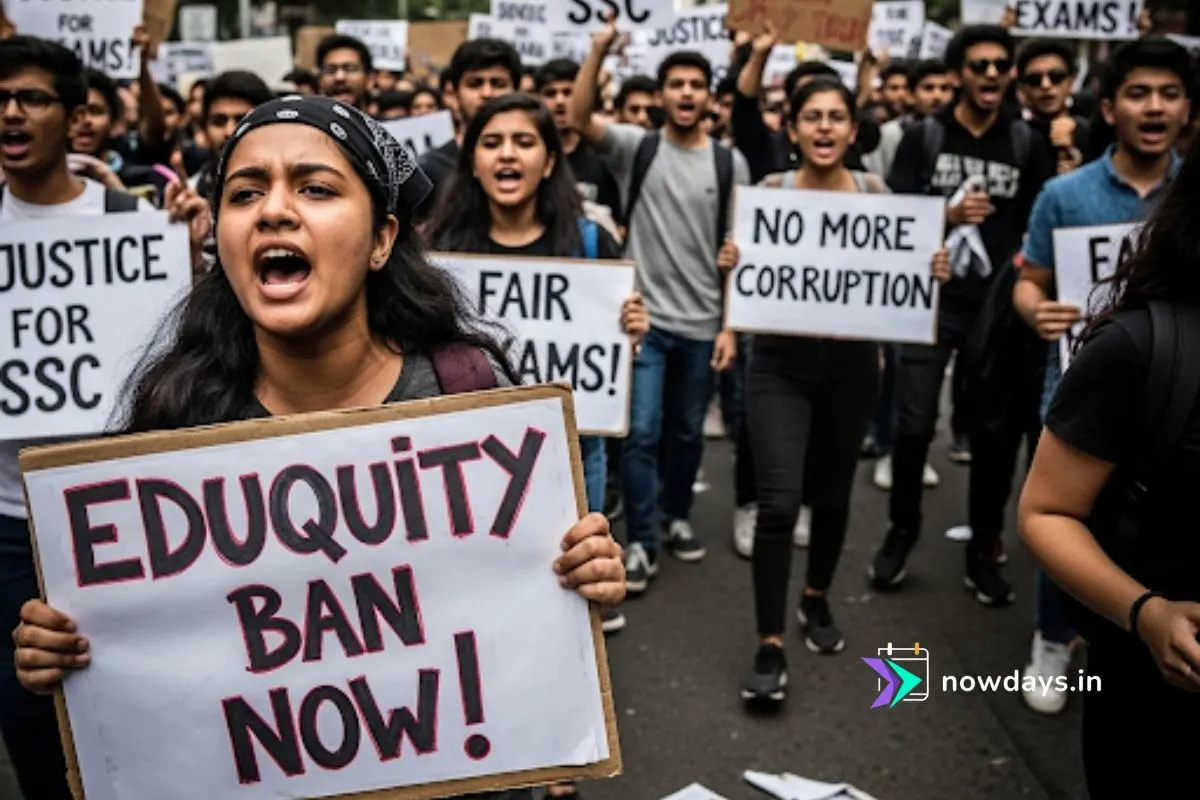 Students Demand Eduquity Ban: Allegations Against SSC Exam Vendor Emerge